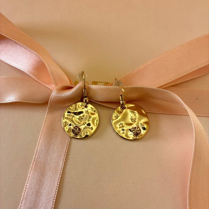 Handmade champagne Swarovski crystals set