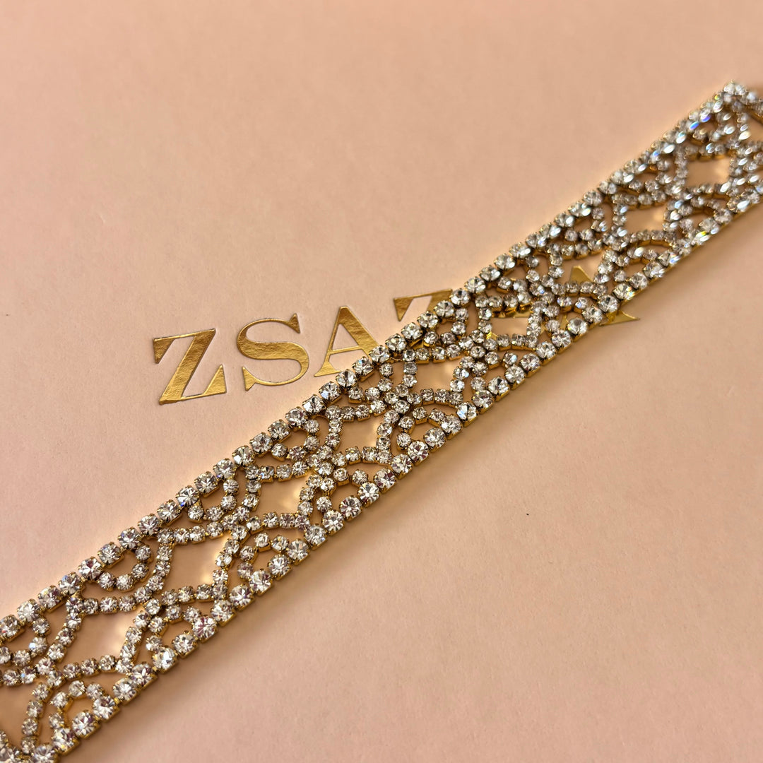 Thick rhinestone bracelet