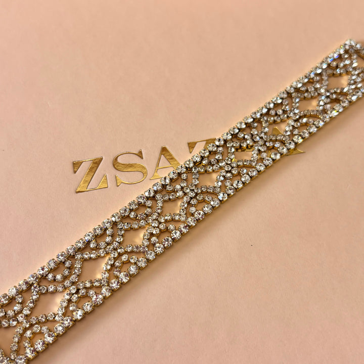 Thick rhinestone bracelet
