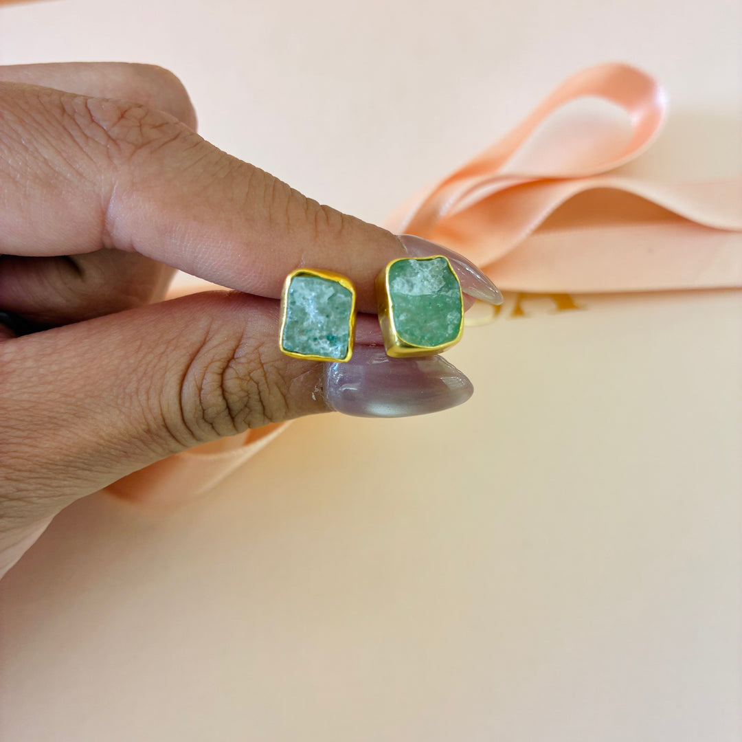 Handmade quartz studs