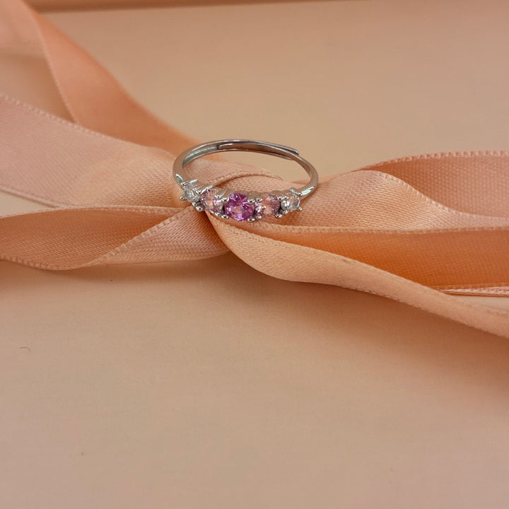Pink zircone sterling silver set