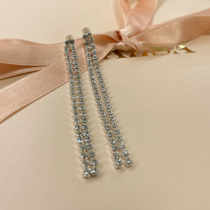 Double tennis earrings