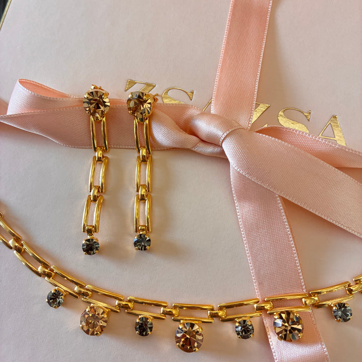 Handmade grey and champagne set