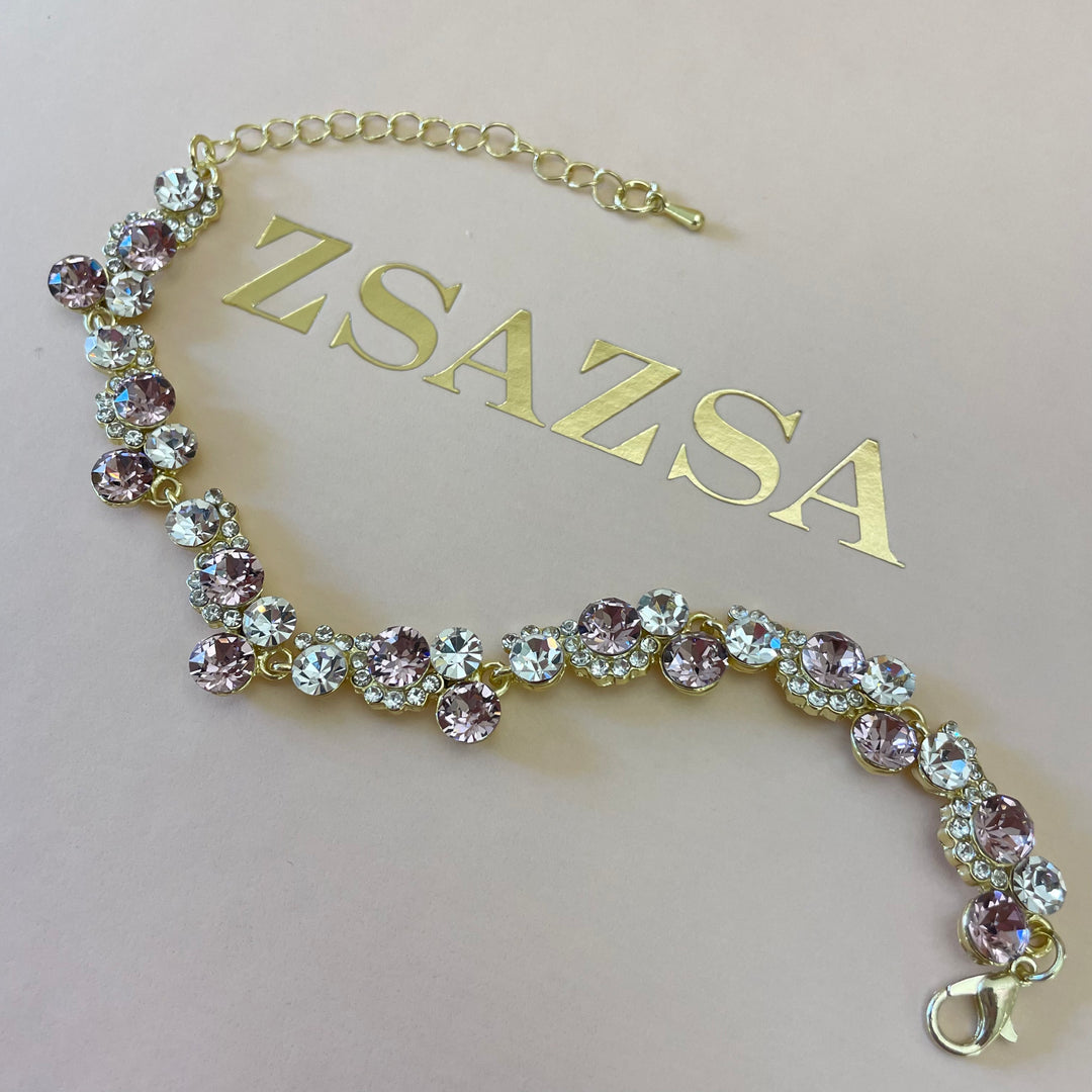 Elegant Lilac Swarovski crystals set