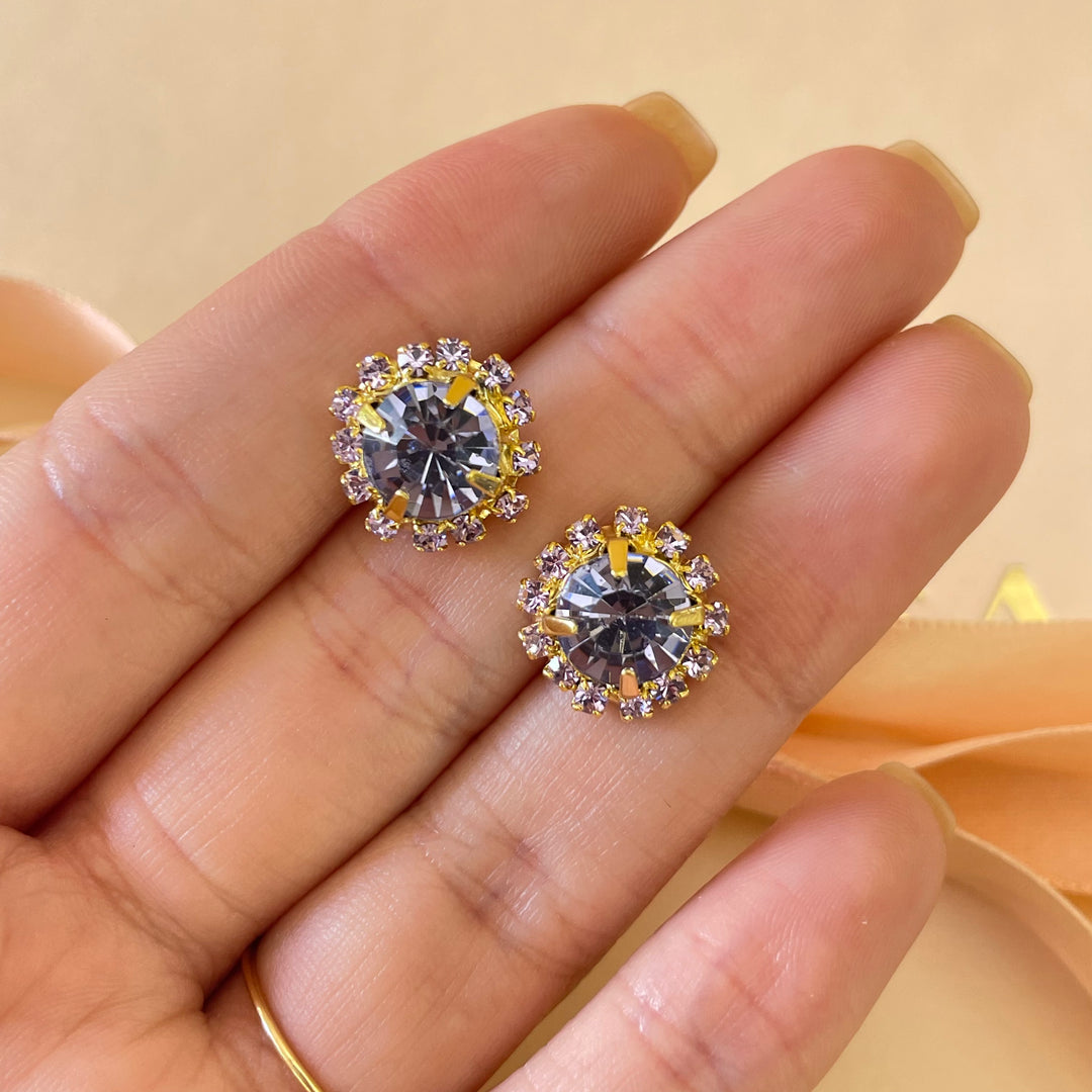 Dainty Lilac preciosa crystals set