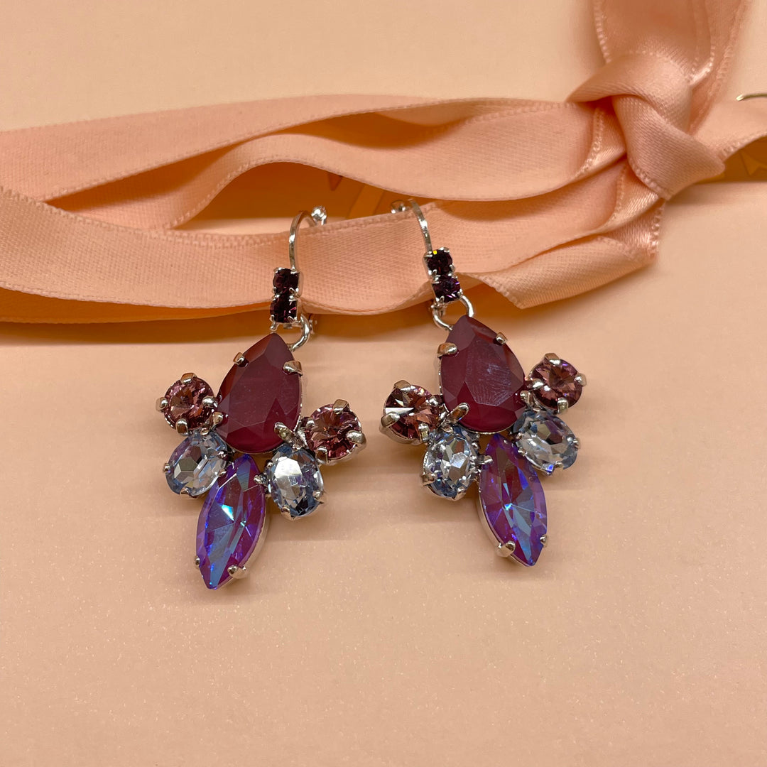 Shade of Purple Swarovski crystals hooks