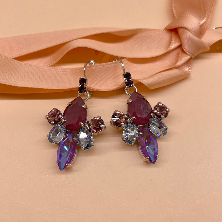 Shade of Purple Swarovski crystals hooks