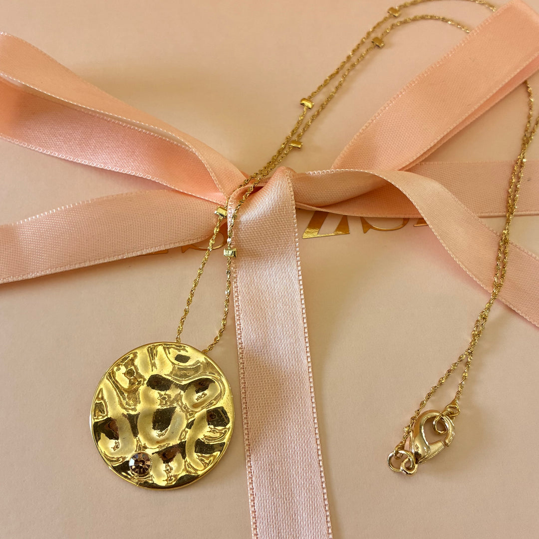 Handmade champagne Swarovski crystals set