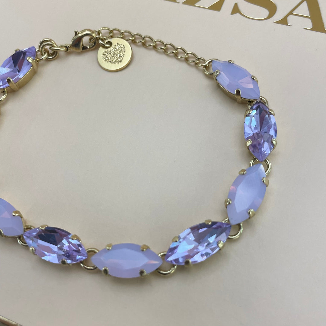 Lilac Marquise Swarovski crystals bracelet