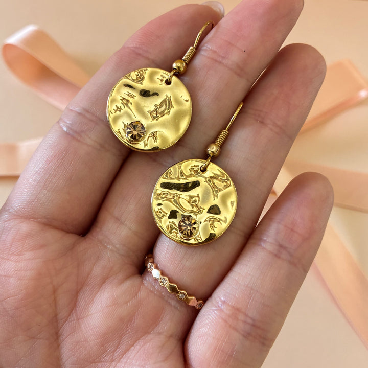 Handmade champagne Swarovski crystals set