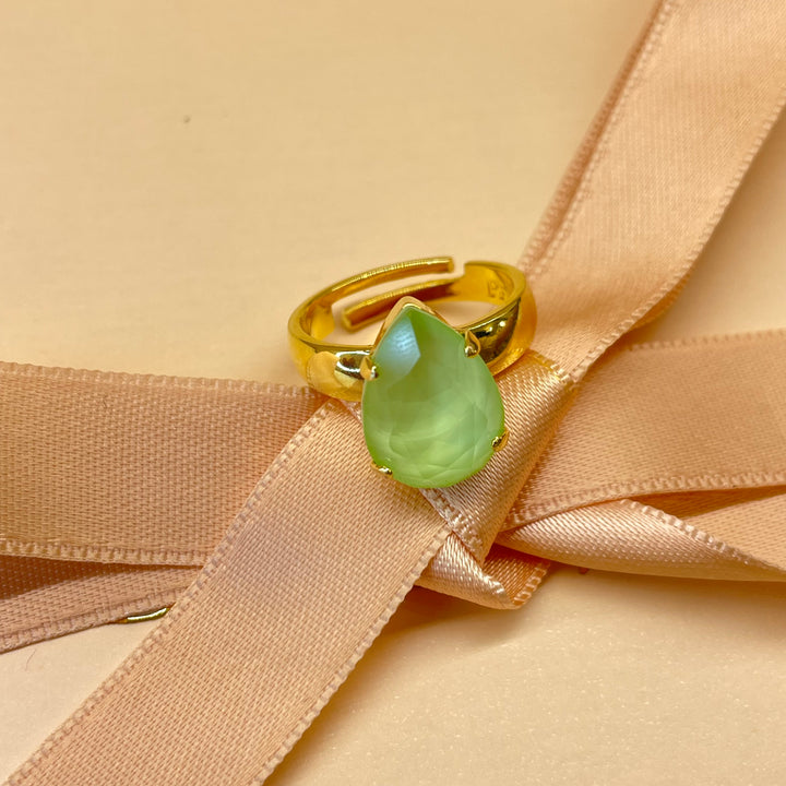 Teardrop mint set Swarovski crystals