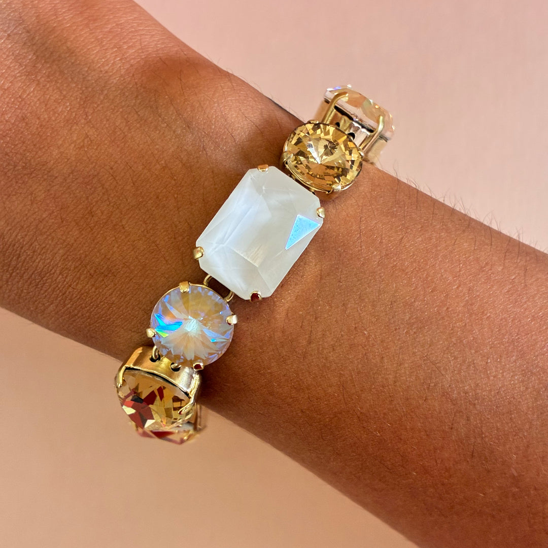 Multistone Swarovski crystals bracelet