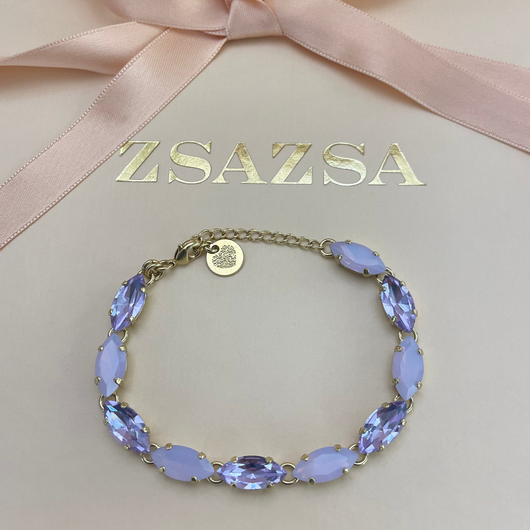 Lilac Marquise Swarovski crystals bracelet