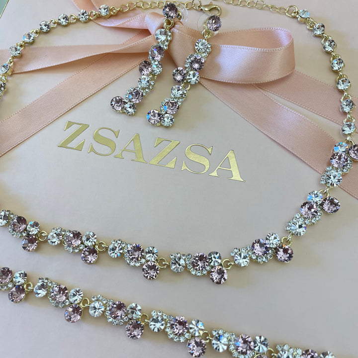 Elegant Lilac Swarovski crystals set