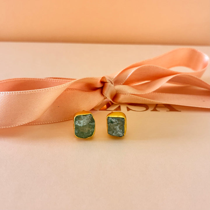 Handmade quartz studs