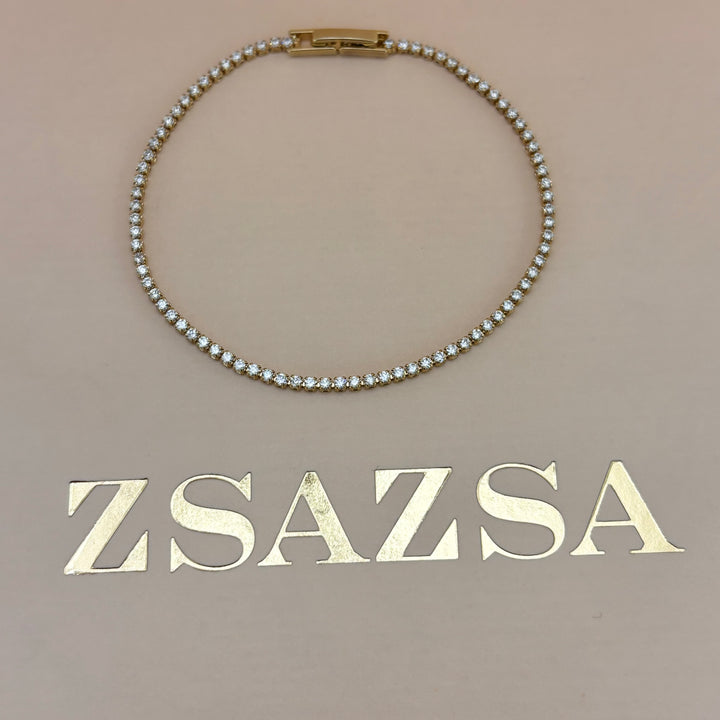 Thin tennis bracelet
