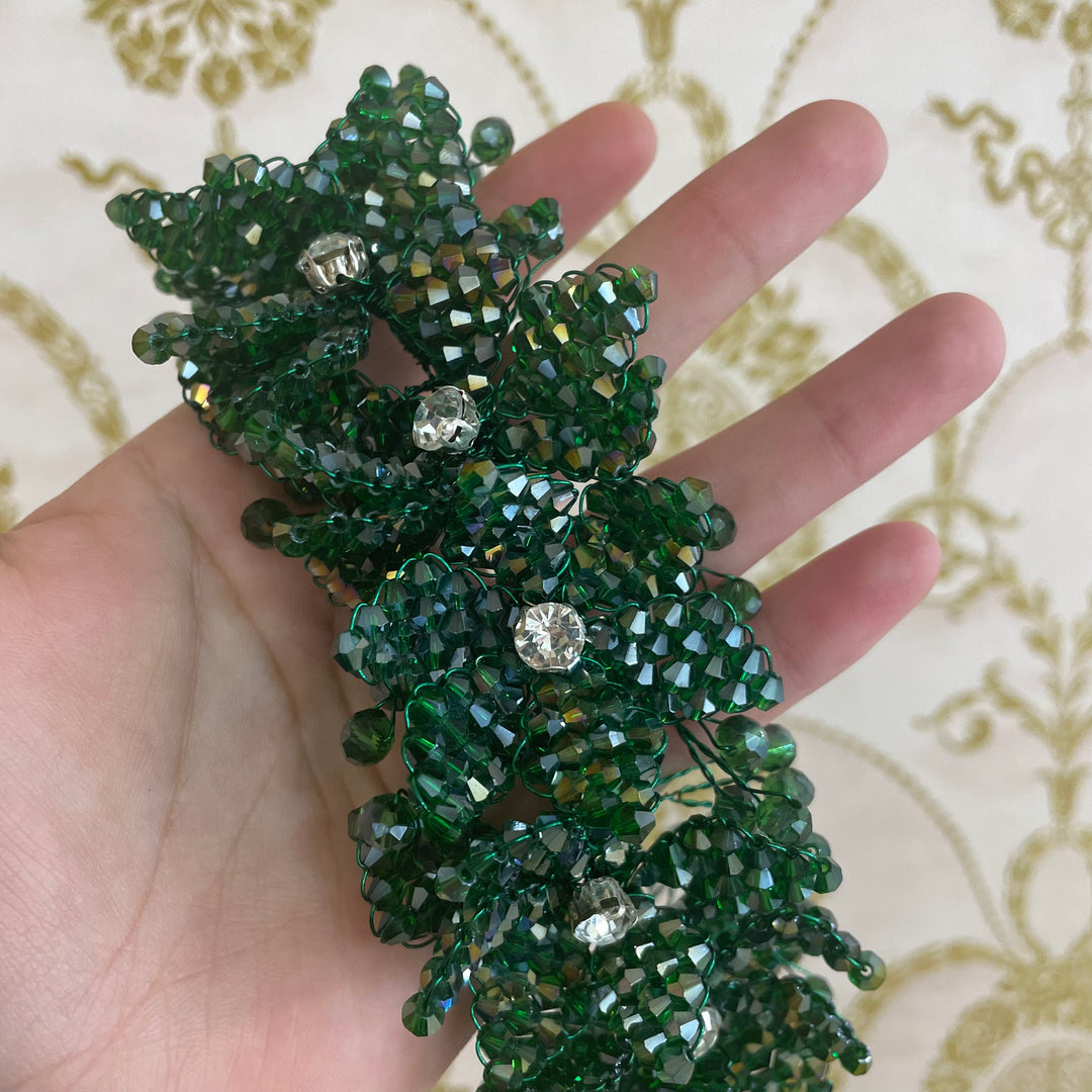Green flowers headpiece