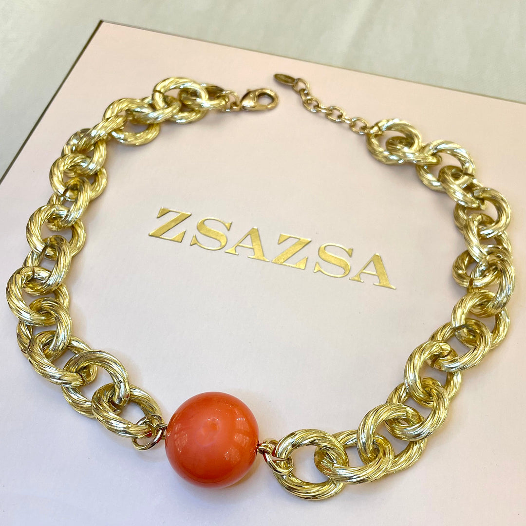 Chunky gold chain necklace