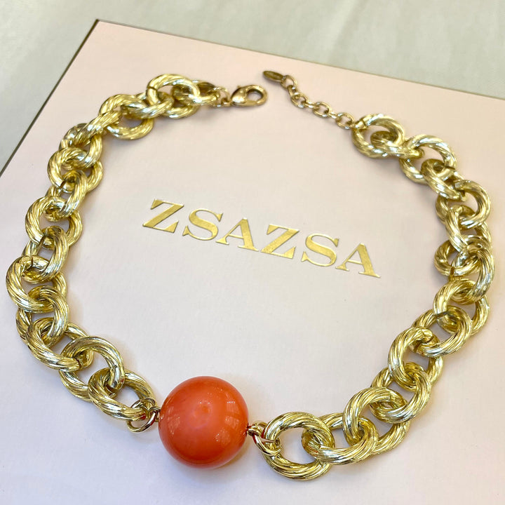 Chunky gold chain necklace