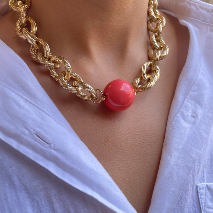 Chunky gold chain necklace