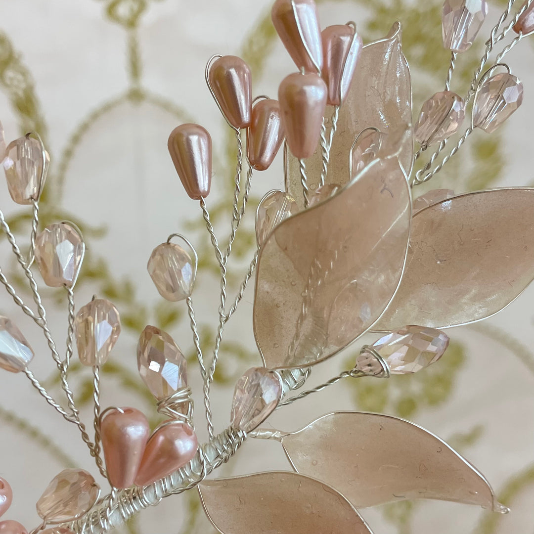 Light pink pair headpiece