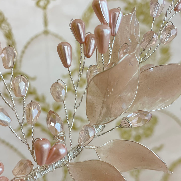 Light pink pair headpiece