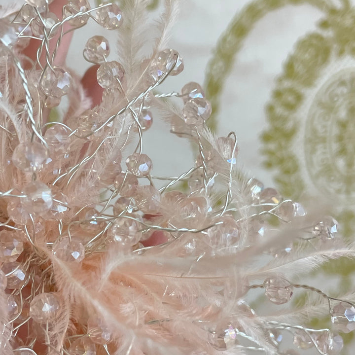 Light pink feathers headpiece