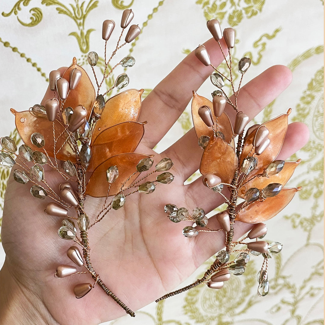 Orange pair headpiece