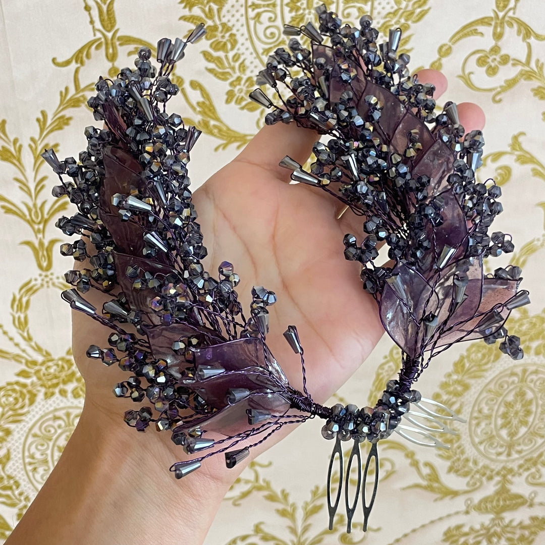 Purple hair vine with comb