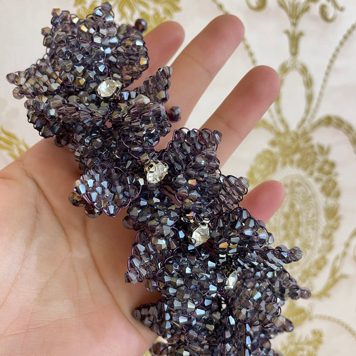 Purple flowers headpiece