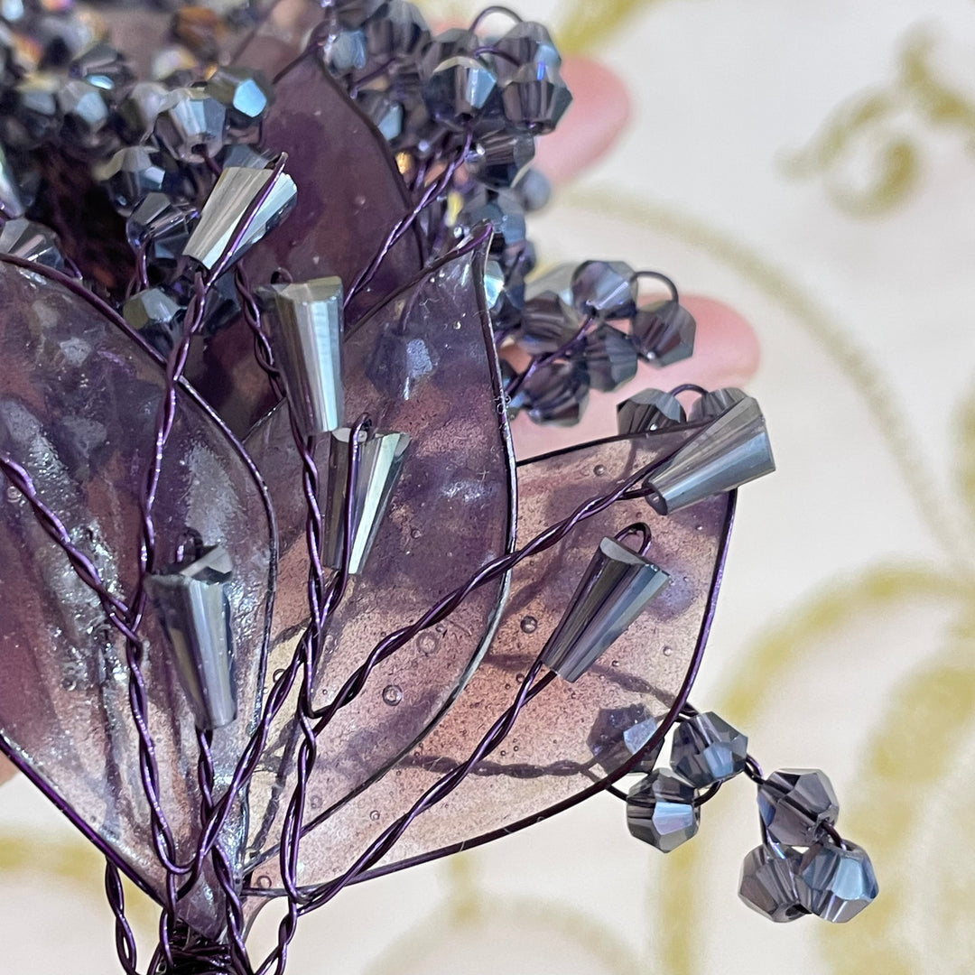 Purple hair vine with comb