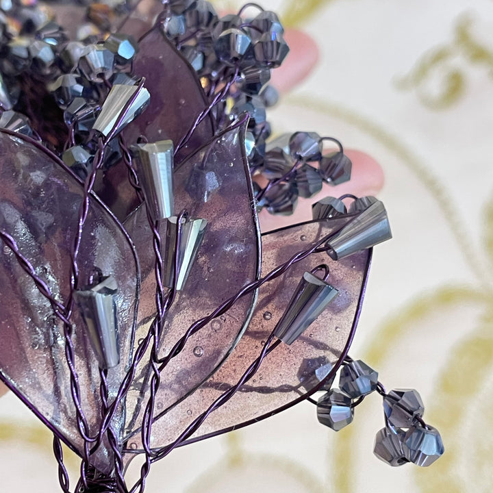 Purple hair vine with comb