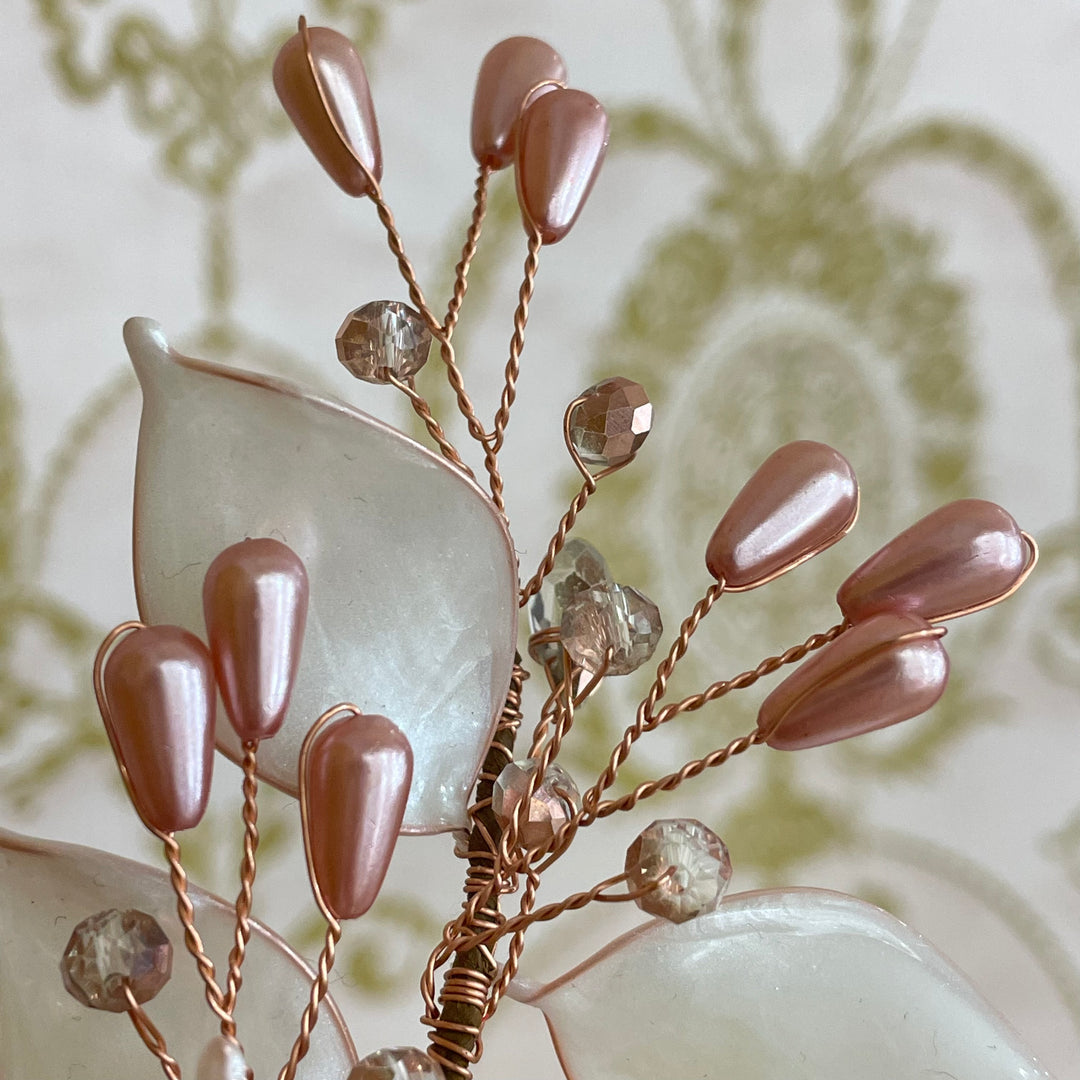 Rose gold pair headpiece