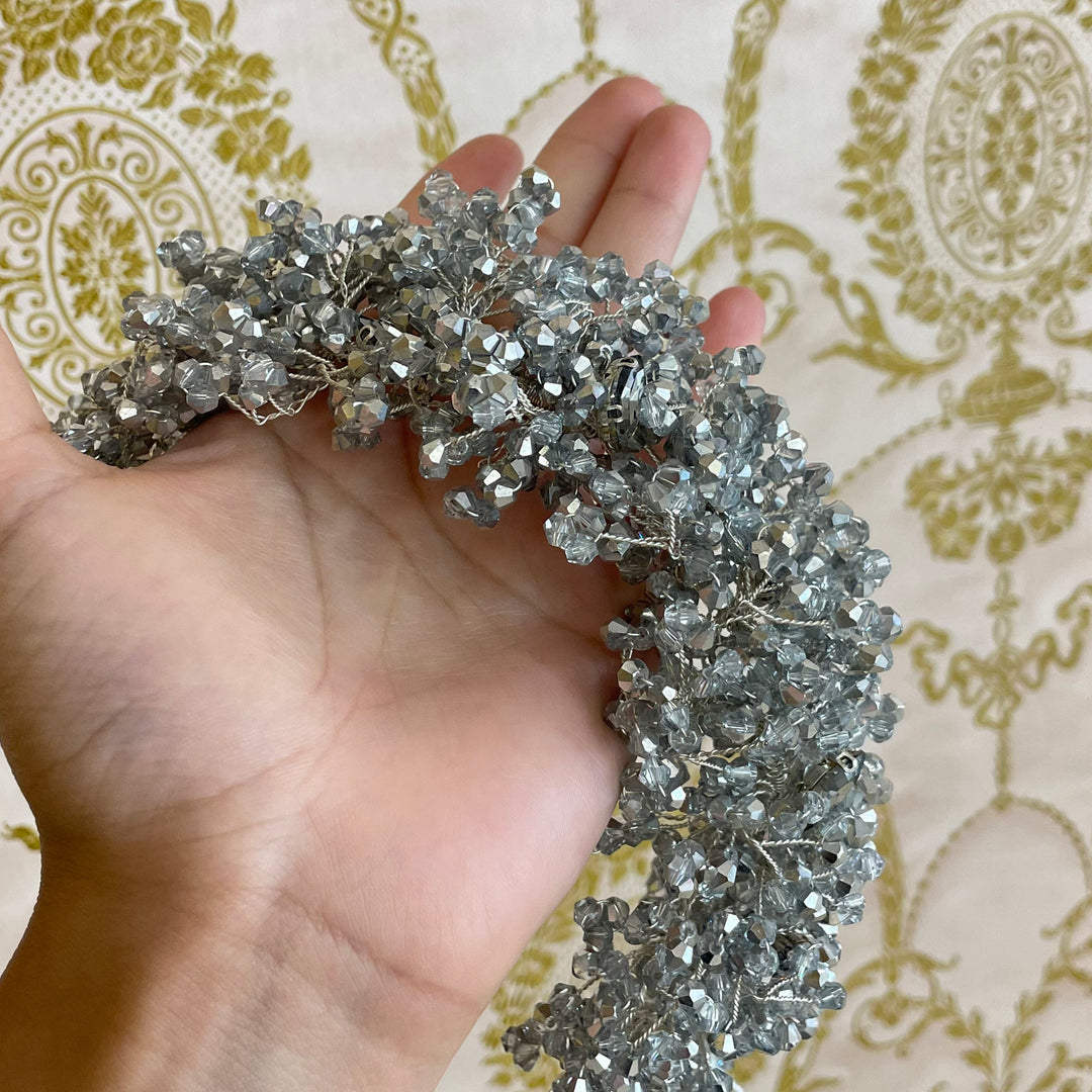 Silver marquise headpiece