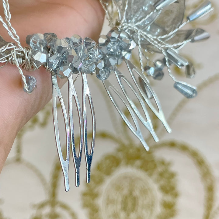 Silver hair vine with comb
