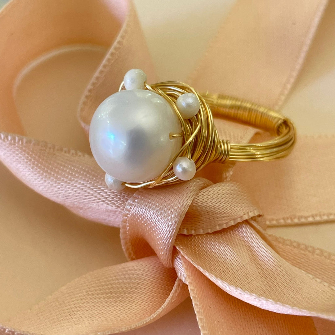 Pearl handmade ring