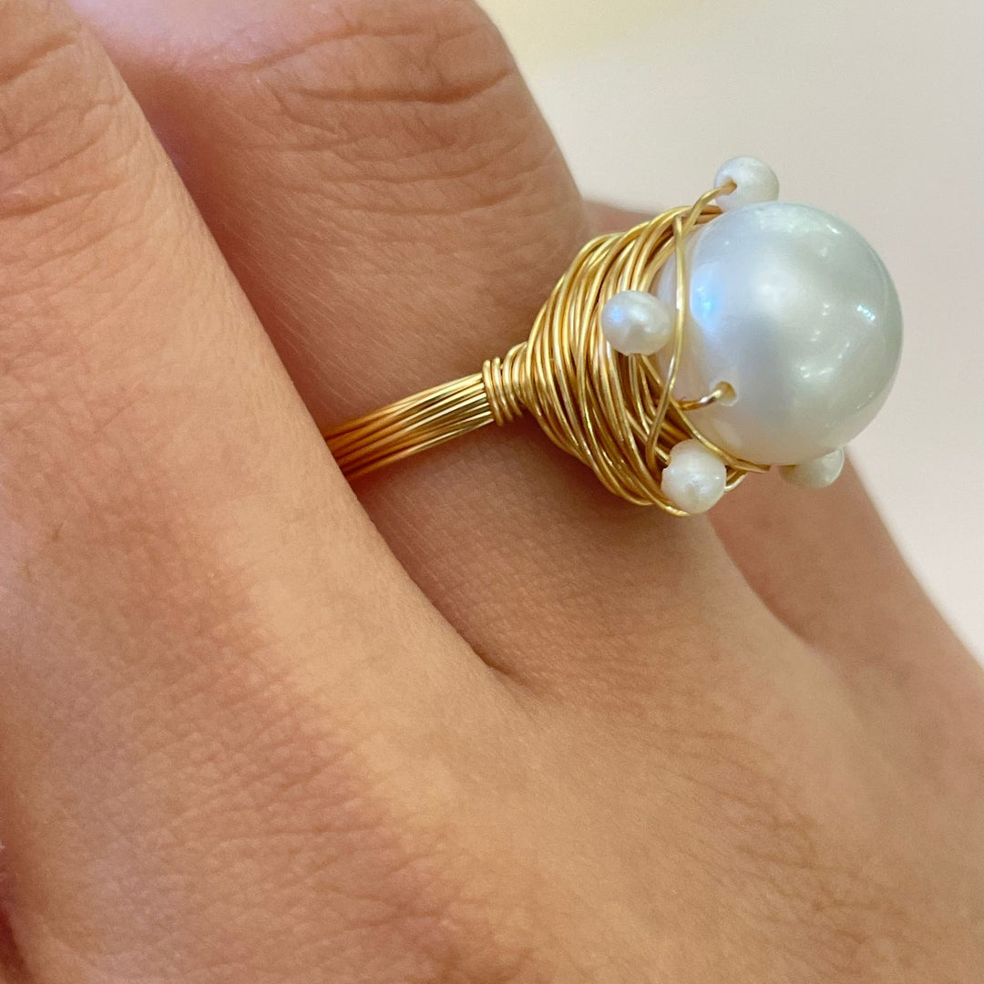 Pearl handmade ring