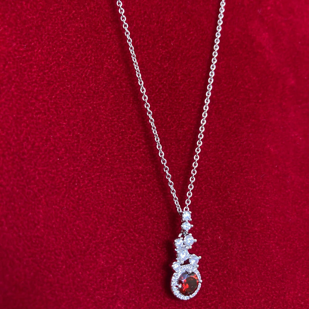 Red zircone pendant