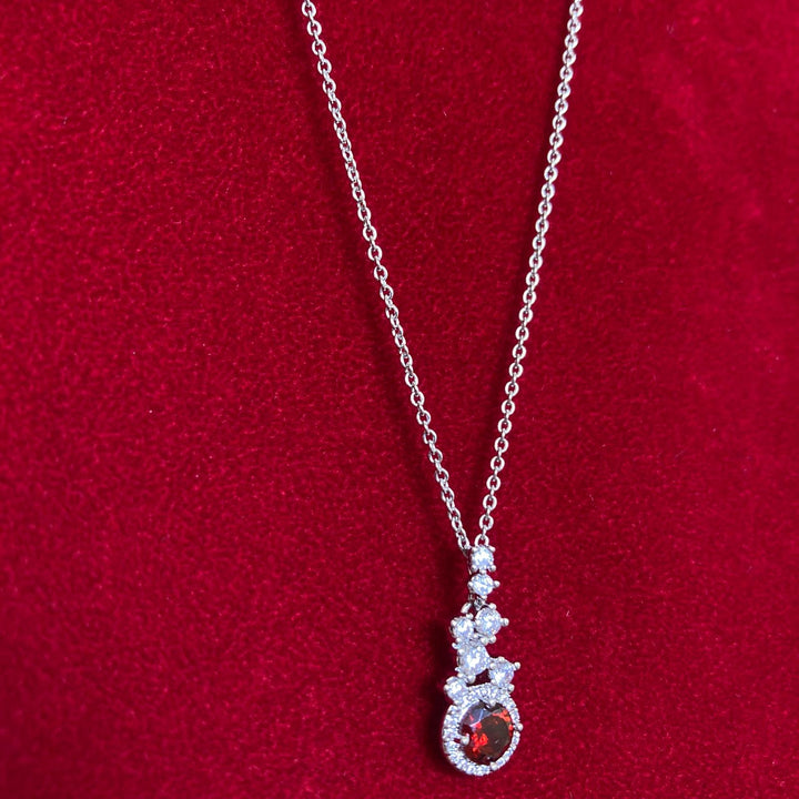 Red zircone pendant