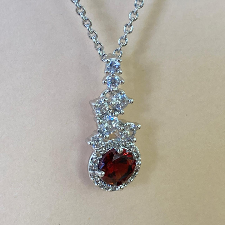 Red zircone pendant