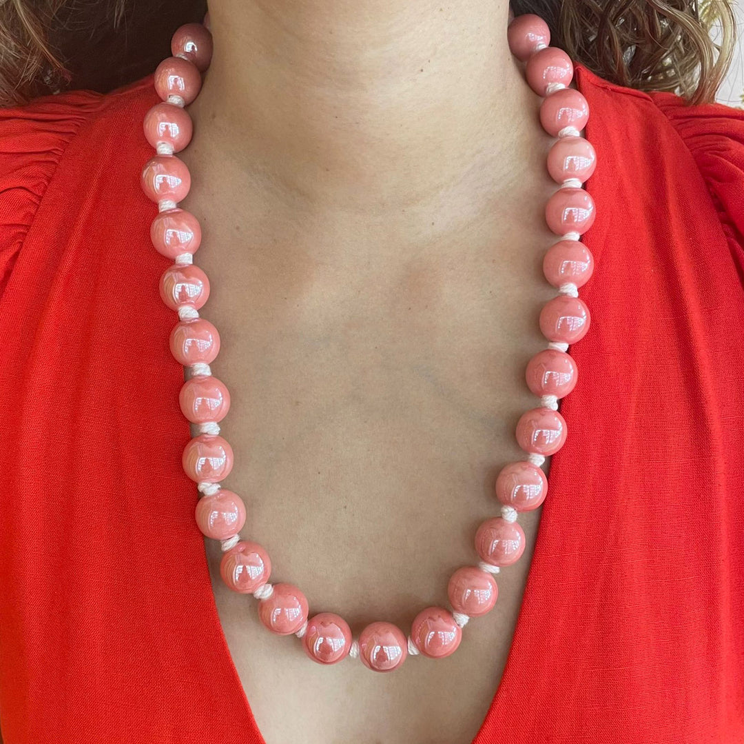 Coral ceramic knotted set