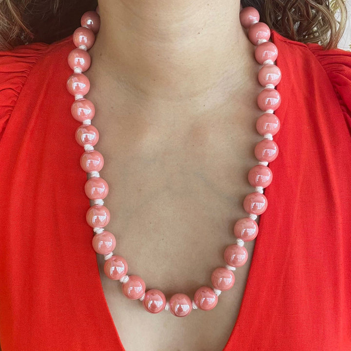 Coral ceramic knotted set