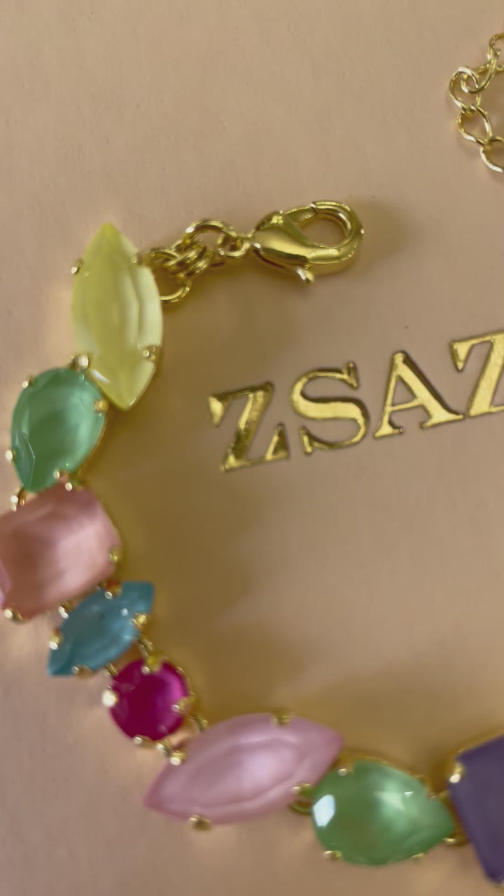 Multicolour Pastel swarovski crystals set