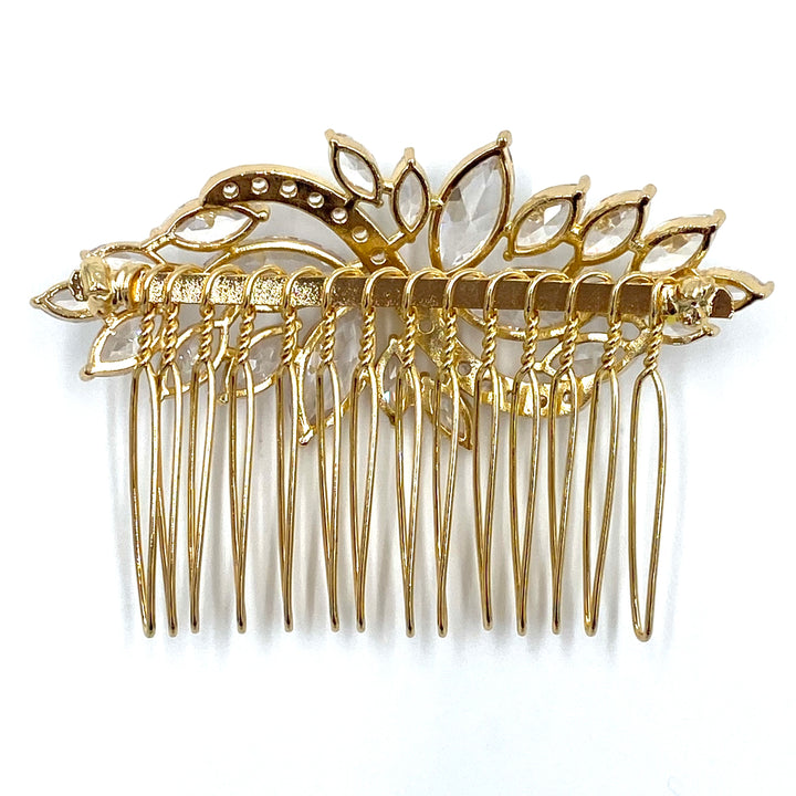 Gold Marquise zircones comb