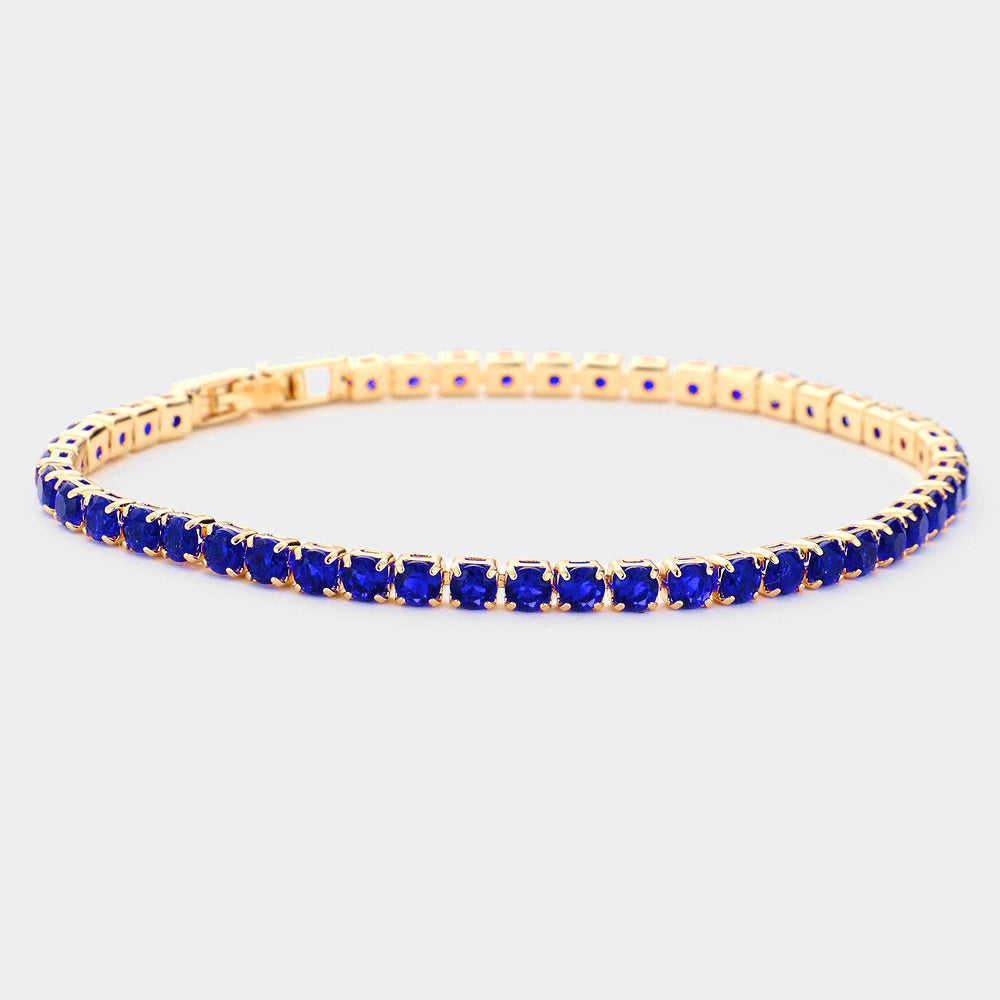 Brass Metal Tennis Evening Bracelet