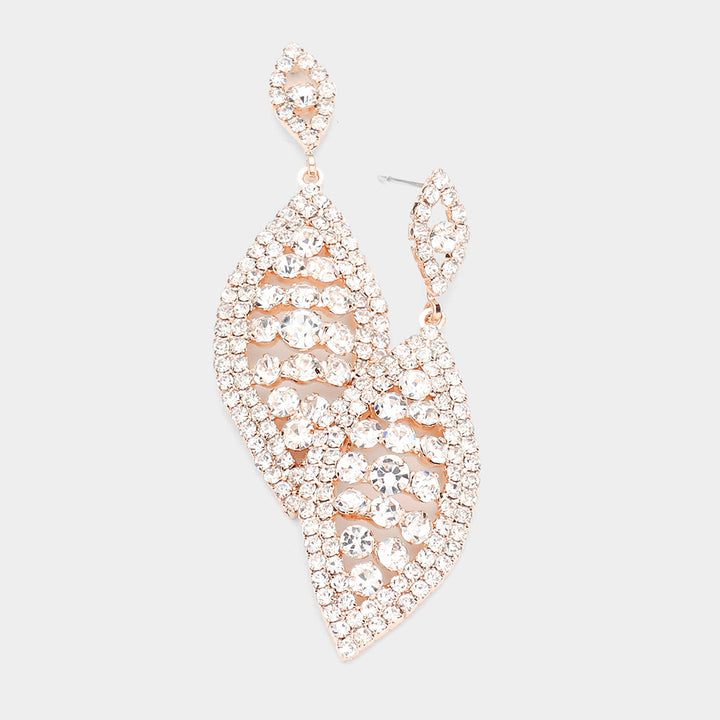 Bubble Stone Petal Evening Earrings