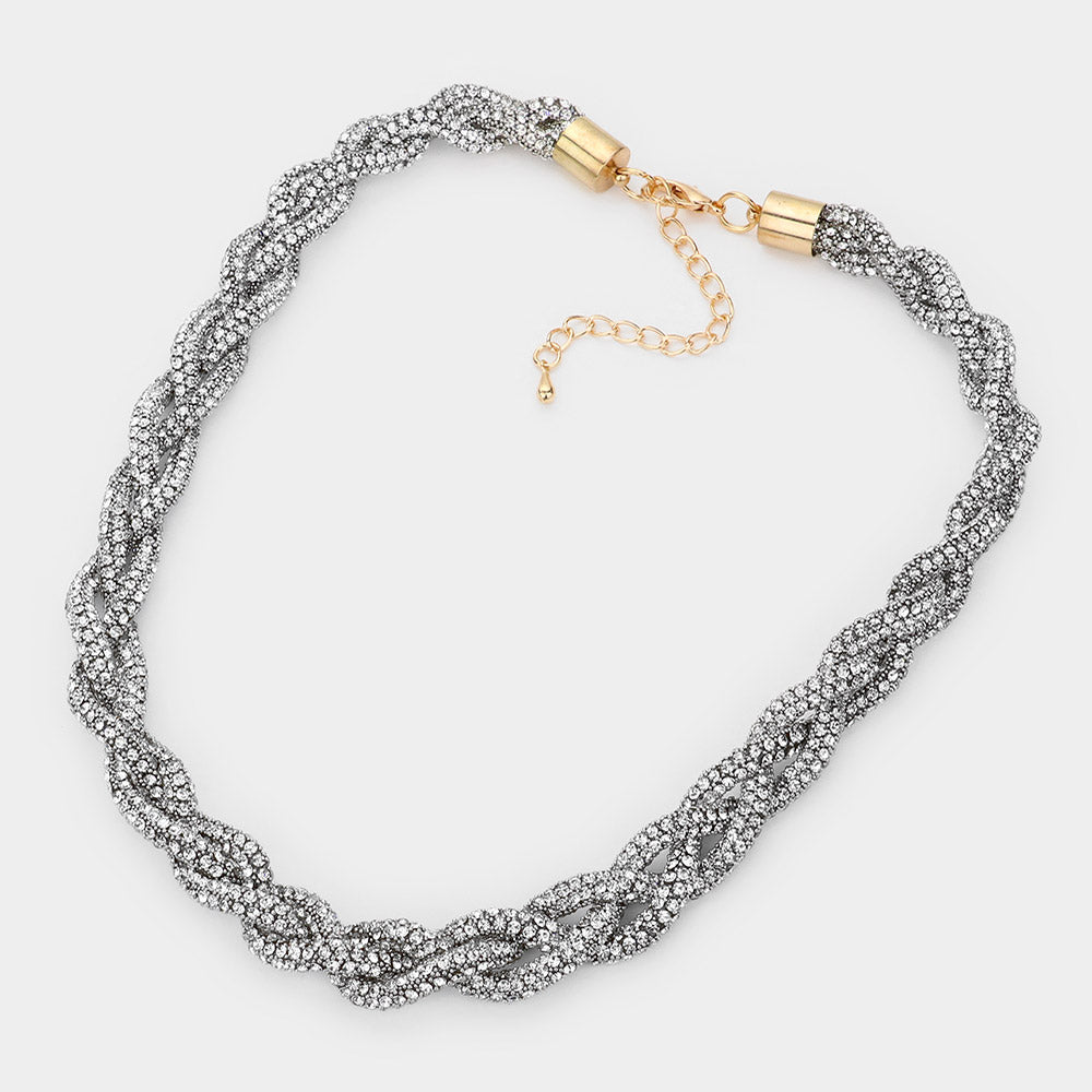 Bling Braided Necklace