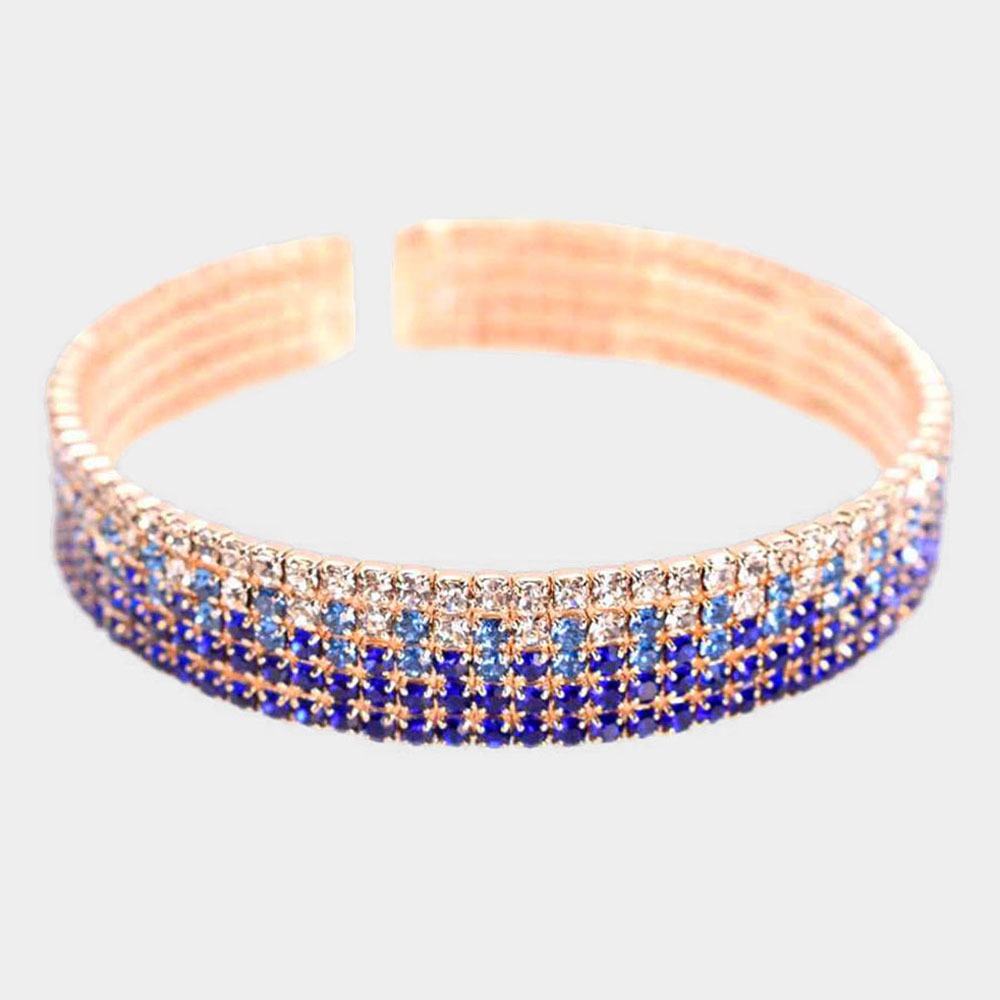 Rhinestone Crystal Cuff Evening Bracelet