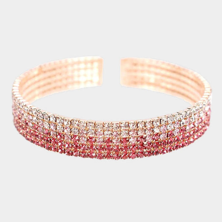 Rhinestone Crystal Cuff Evening Bracelet