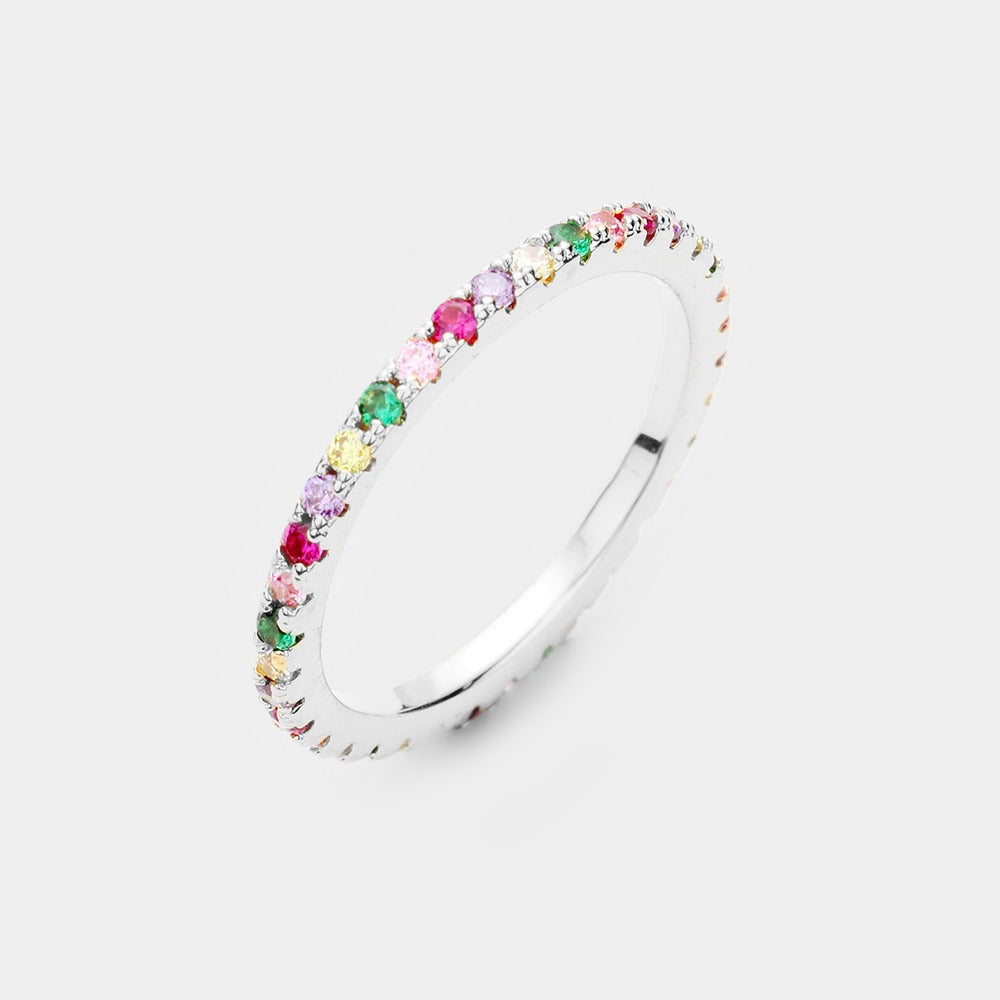 Multicolour Zircone Ring